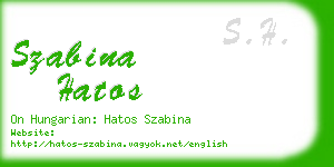 szabina hatos business card